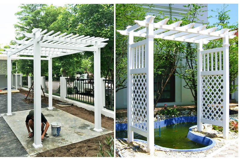 vinyl pvc pergola / arbor